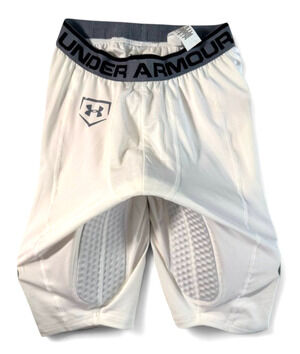 Under Armour HeatGear Compression Padded Sliding Shorts White Adult Medium